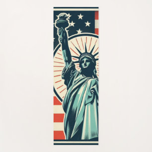 Vintage, Statue of Liberty Yoga Mat