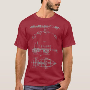 Vintage Steam Engine Locomotive Model Train T-Shirt