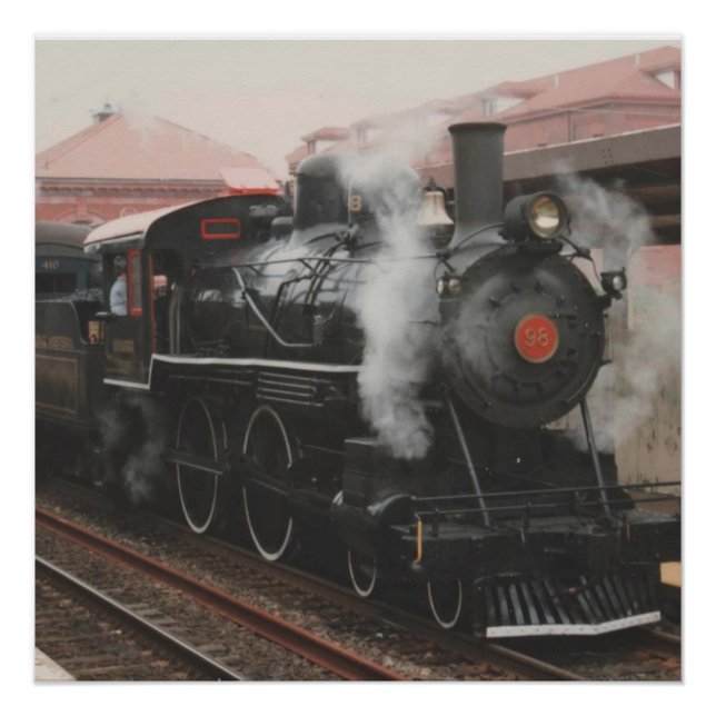 Vintage Steam Engine Poster (Front)
