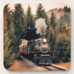 Vintage Steam Engine Train Coaster
