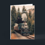 Vintage Steam Engine Train Happy Birthday Card<br><div class="desc">Vintage Steam Engine Train</div>