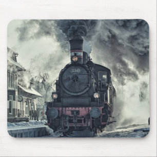Vintage Steam Engine Train Mouse Pad