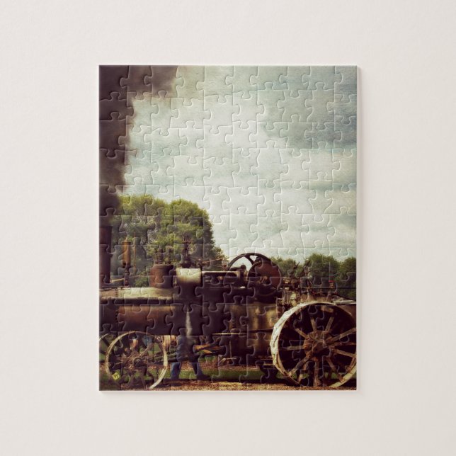 Vintage Steam Power, Vintage Tractor Jigsaw Puzzle (Vertical)