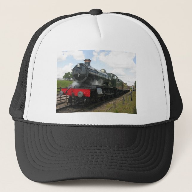 Vintage steam railway engine , train trucker hat (Front)