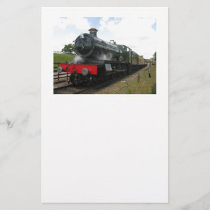 Vintage steam railway train stationery