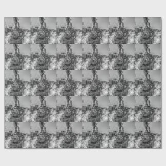 Vintage steam train design wrapping paper
