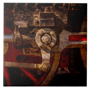 Vintage steam train gear tile