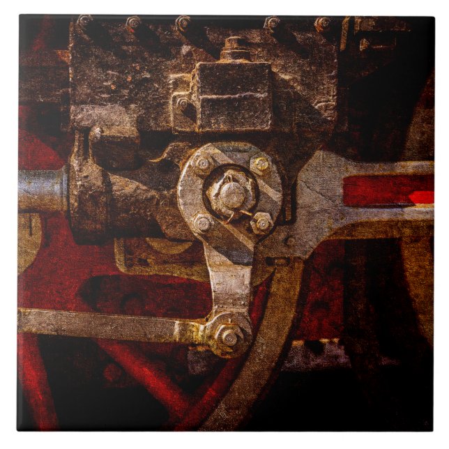 Vintage steam train gear tile (Front)