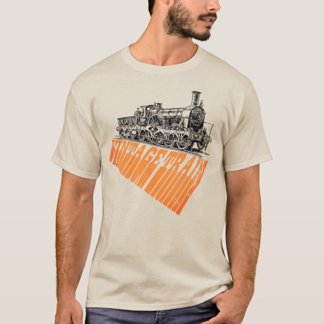 Vintage Steam Train Graphic T-Shirt (Front)