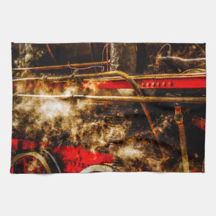Vintage Steam Train - In Steam Tea Towel