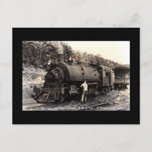 Vintage-Steam Train Postcard