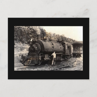 Vintage-Steam Train Postcard