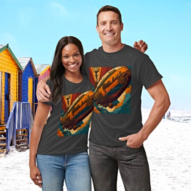 Vintage Steampunk Airship Adventure T-Shirt (Creator Uploaded)