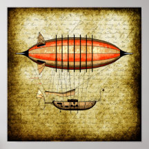 Vintage Steampunk Airship