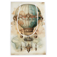 Vintage Steampunk Blue Hot Air Balloon (2)
