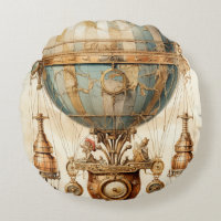 Vintage Steampunk Blue Hot Air Balloon (3)