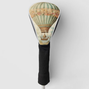 Vintage Steampunk Blue Hot Air Balloon Golf Head Cover