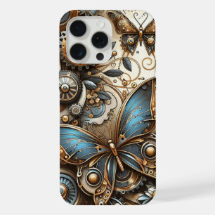 Vintage Steampunk Butterflies iPhone 15 Pro Max Case