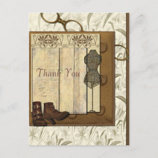 Vintage Steampunk Collage Birthday Postcard