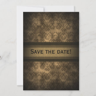 Vintage Steampunk Damask Anniversary Invitation