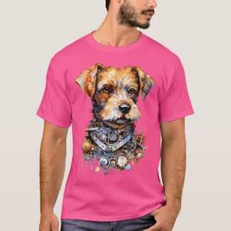 Vintage Steampunk Dog Art Mechanical Canine Graphi T-Shirt