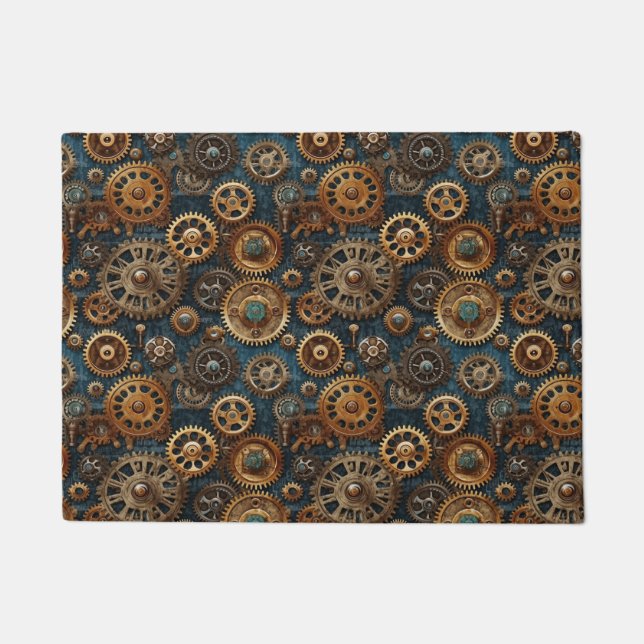 Vintage steampunk  doormat (Front)