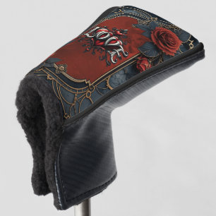 Vintage steampunk elegance clockwork Roses of Love Golf Head Cover