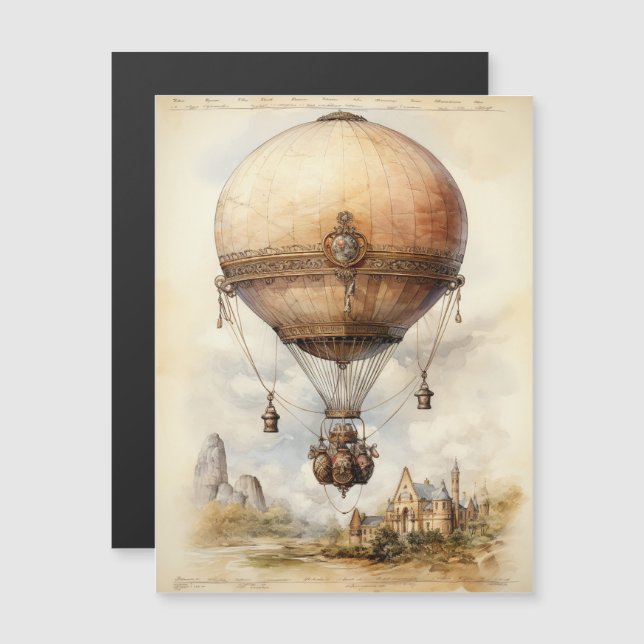 Vintage Steampunk Hot Air Balloon (Front/Back)