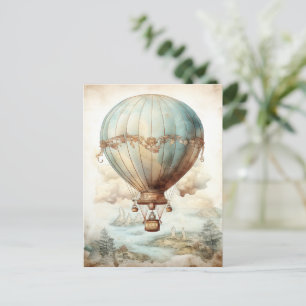 Vintage Steampunk Hot Air Balloon (2) Postcard