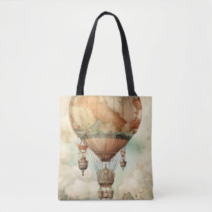 Vintage Steampunk Hot Air Balloon (5) Tote Bag