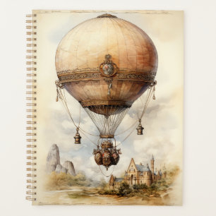 Vintage Steampunk Hot Air Balloon Planner