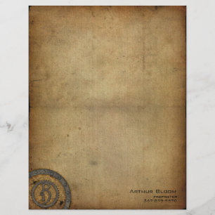 Vintage Steampunk Monogram B Customized Letterhead