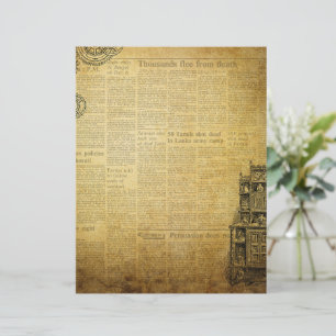 Vintage steampunk newspaper