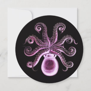 Vintage Steampunk Octopus - Pink