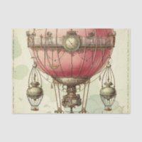 Vintage Steampunk Pink Hot Air Balloon (2)