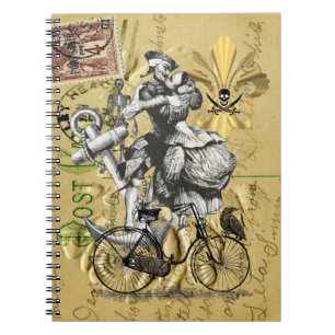 Vintage steampunk pirate spiral notebook