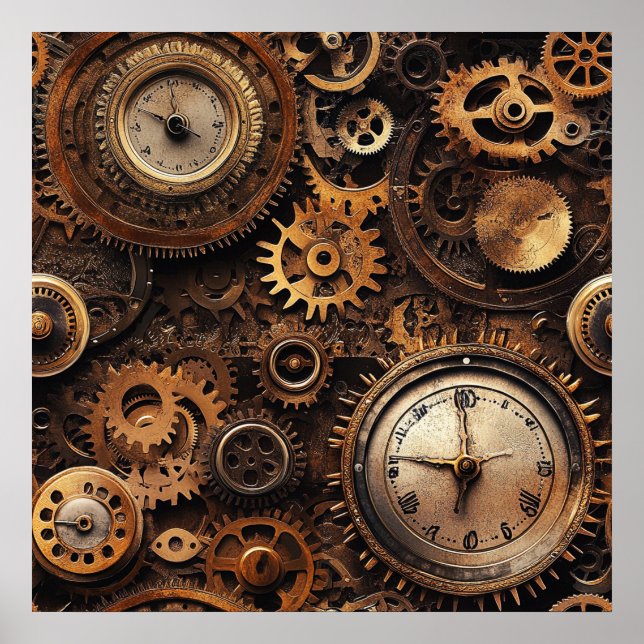 Vintage Steampunk Poster (Front)