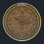 Vintage Steampunk Retro Rusty Art Deco Clock<br><div class="desc">Vintage Steampunk Retro Rusty Art Deco Clock in all shades of brown,  pink,  orange and gold. You can customize it with your name or leave it blank</div>