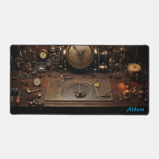 Vintage Steampunk Tinkerer Science Fiction XL Desk Mat