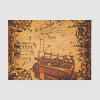 Vintage Steampunk Train Wallpaper Tissue Paper