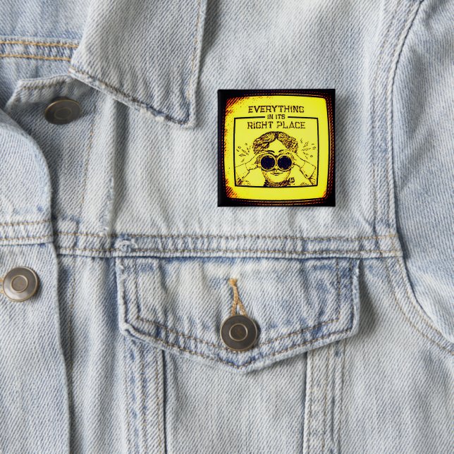 Vintage Steampunk Vision Patch 15 Cm Square Badge (In Situ)