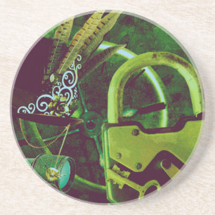 Vintage Steampunk Wallpaper Coaster