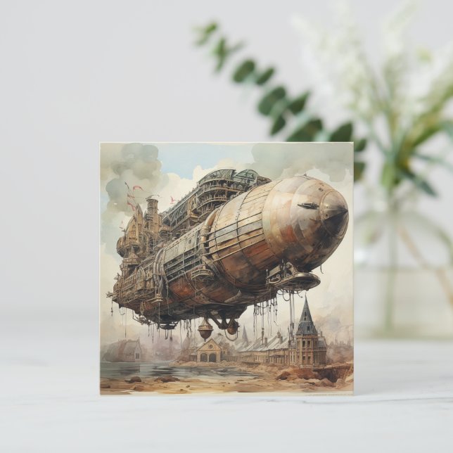 Vintage Steampunk Zeppelin (2) (Standing Front)