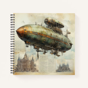 Vintage Steampunk Zeppelin (7) Notebook