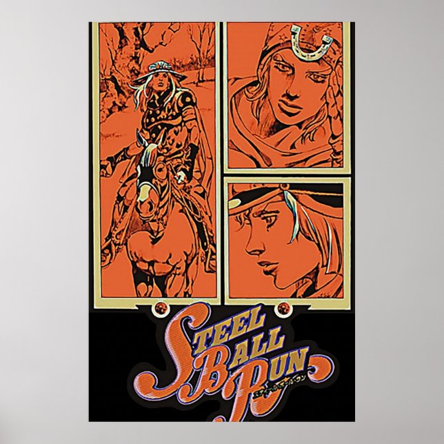 Vintage Steel Ball Run Gift Poster (Front)