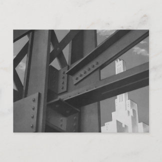 Vintage Steel Construction Skyscraper Architecture Postcard