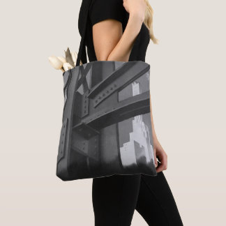 Vintage Steel Construction Skyscraper Architecture Tote Bag