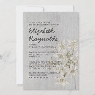 Vintage Stephanotis Bridal Shower Invitations