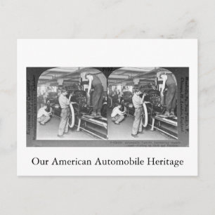 Vintage Stereoview Our Automobile Heritage Postcard