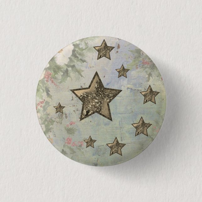 Vintage Sterne 3 Cm Round Badge (Front)